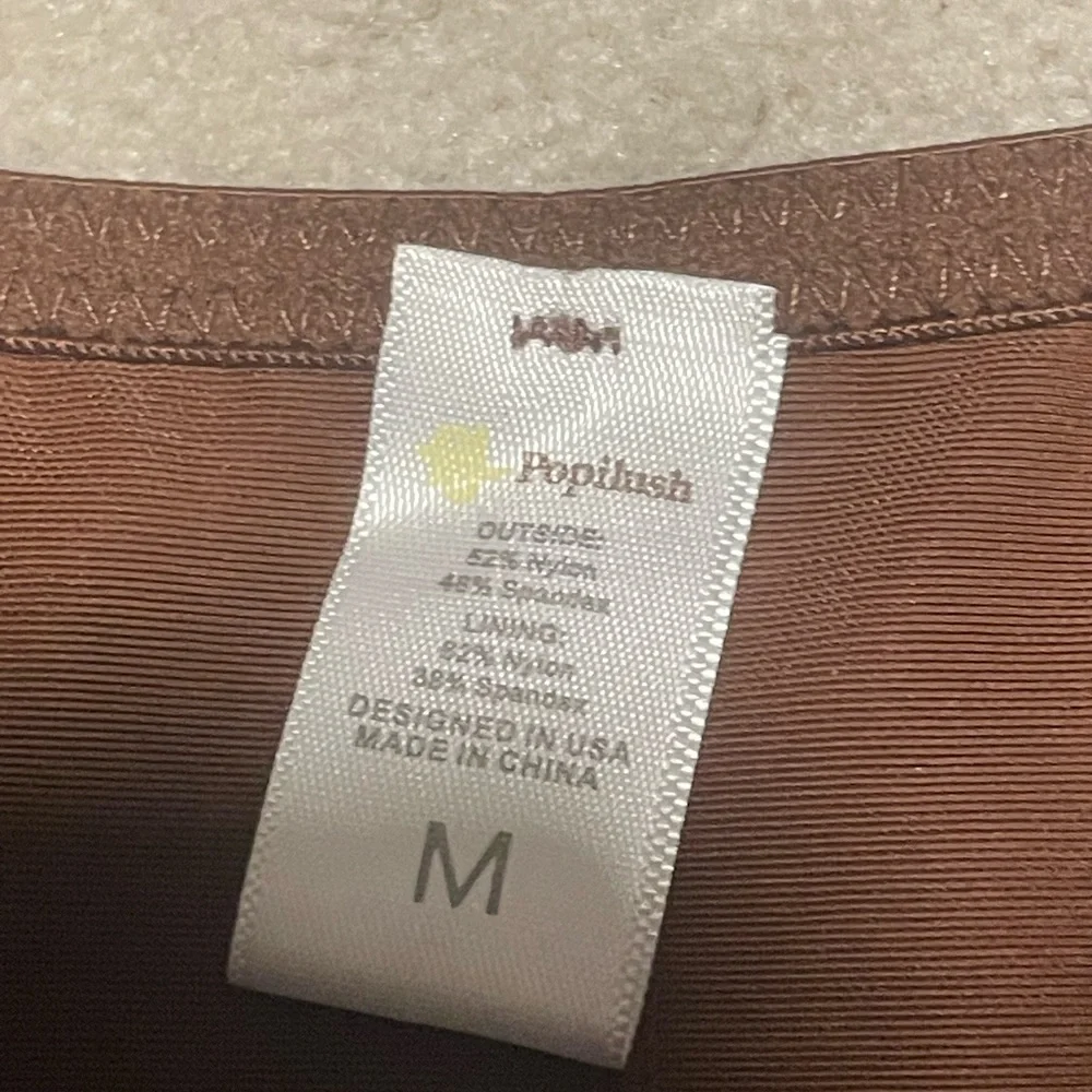 Popilush Chocolate Brown Shapewear Mermaid Maxi Dress Built-In Shaper Medium - Picture 7 of 7